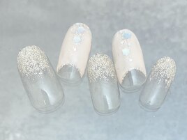 ホロちりばめ逆フレンチ