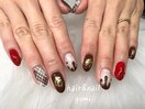 バレンタインネイル