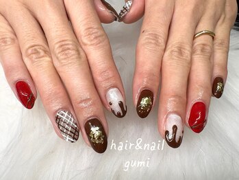 バレンタインネイル