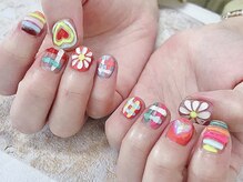 ティーエス ネイル ガーデン(T.S Nail Garden)/カラフルもこもこ