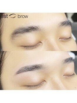 エストブロウ 麻布十番店(est brow)の写真/【メンズアイブロウ￥4980】で始めるイケ眉形成◎半個室の落ち着いた店内で周りを気にせず施術可能！