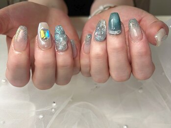 ノンノンネイル(Nonnon.nail)/エメラルドグリーン