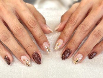 アルティノ ネイル ガーデン(altino nail garden)/ガーリー/キラキラ/ハート/冬