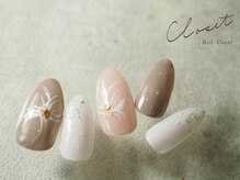 ネイルクローゼット(Nail Closet)/３月design シンプルフラワー
