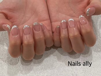 ネイルズアリー 立川店(Nails ally)/ガラスフレンチ×オフィス×夏