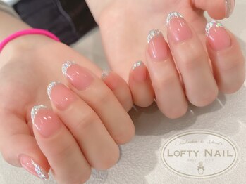 ロフティーネイル 駒川店(Lofty Nail)/ガラスフレンチネイル×夏