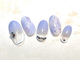 紫陽花カラーネイル