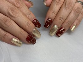 定額デザイン　ハートネイル