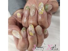 ジュリーネイル 所沢店/フレンチ×フラワーアート