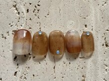 アオ おもろまち(ao.)/ニットチェックネイル