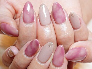 ネイルマジック 仙台一番町店(NAIL MAJIC)/くすみピンクタイダイ★￥8800