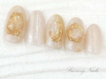 ラグジュアリー ネイルズ(Luxury Nails)/ニュアンス◇ストーン風Nail