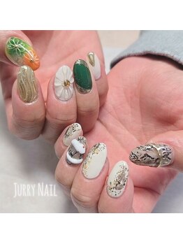 ジュリーネイル 所沢店/フラワー×パイソン