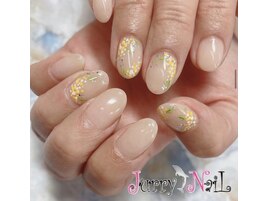 ワンカラー×フラワーアート