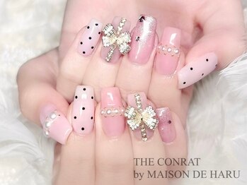 Pink nails.