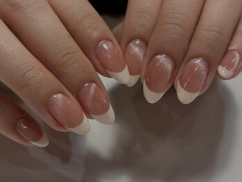 アイネイルズ 渋谷店(I nails)/【Saki.o】マグネットフレンチ