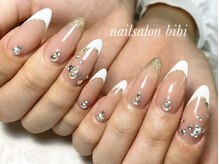ネイルサロン ビビ(bibi)/王道白フレンチ