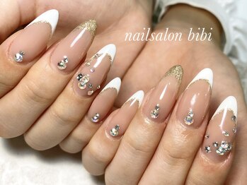 ネイルサロン ビビ(bibi)/王道白フレンチ