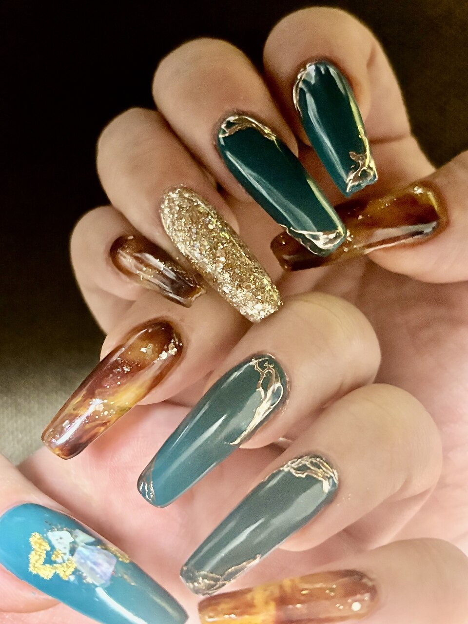 ネイルチップ 量産型 ワンホン 黄色 ピンク 羽 推しネイル オーダー