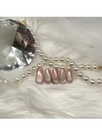 ピンクマグミラーネイル