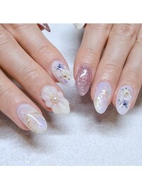 お花　パープル　フラッシュ