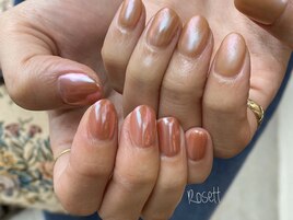 秋色ちぐはぐネイル