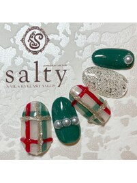 ぷっくりチェックネイル