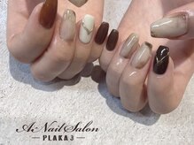 エーネイルサロン プラーカ本店(A-Nail Salon)/ブラウンニュアンス