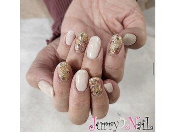 ワンカラー×フラワーアート