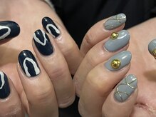 こゆび/アシメデザインネイル