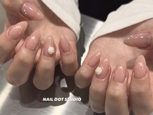 ネイルドットスタジオ 堺筋本町(NAIL DOT STUDIO)/春ピンクぽポイントパーツ