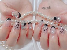 アルスネイル(Ars nail)/黒フレンチネイル