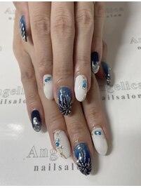 No.69 花火ネイル