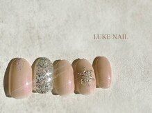 ルークネイル(LUKE NAIL)/雪の結晶ビジューネイル　冬