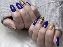 ジェルネイル2本アート