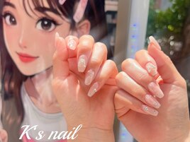 りポンシール/蝶シンプルネイル