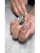 シュシュ(Chou chou)/くすみピンクのニュアンスネイル