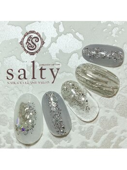 ネイルアンドアイラッシュサロン ソルティ 寺田町(salty)/キラキラニュアンス