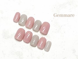 2色シンプルネイル