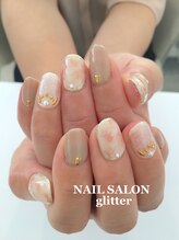 ネイルサロン グリッター(NAIL SALON glitter)/秋のタイダイネイル