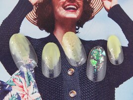 ☆塗りかけイエローネイル☆