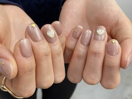 シンプルハートネイル