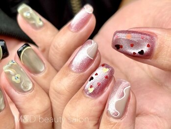 エムアンドディビューティサロン 銀座店(M&D)の写真/《持ち込みOK☆アートし放題》こだわりのデザインを叶える！トレンドのパーツが揃う、今風ネイルもお任せ♪