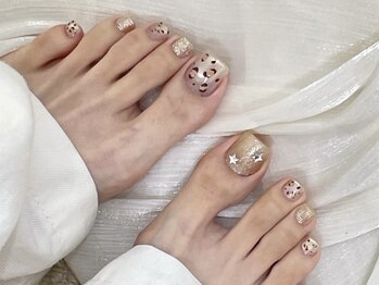IMI NAIL STUDIO/ラメマグネット×レオパード