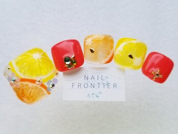 ネイルフロンティア 吉祥寺(NAIL FRONTIER)/レモン×オレンジフット8980円~
