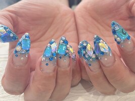 青ラメ青ストーン青ミラー