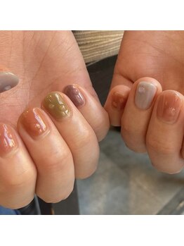 ネウィ ネイル 京橋(newi nail)/くすみ×水滴【newiネイル】