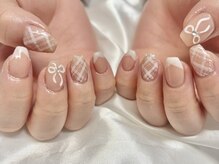 ムーンネイル(moon nail)/チェックネイル