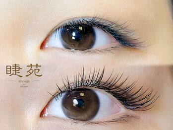 睫苑 バイ リュクスプラス 京都三条(sho-en by LeLuxe+)の写真/まつげパーマだけでは物足りないを卒業しませんか？お悩みの解決が強み！LEDエクステはモチの良さも好評◎