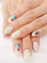 ネイリシャス(NAILICIOUS)/ネイティブ柄ネイル☆